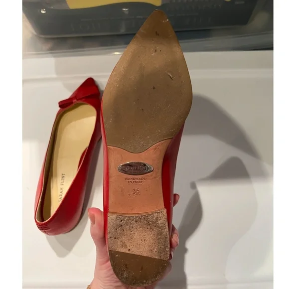 Pre-Owned Sarah Flint Natalie in Red Vacchetta Leather - Picture 7 of 13